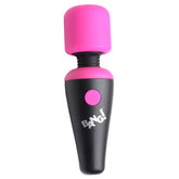 BG 10X VIBRATING MINI SILICONE WAND - PINK - RECHARGEABLE - 4"